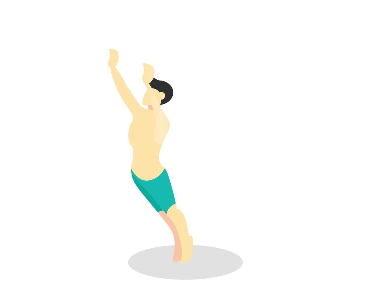 Des illustrations isométriques 3d posent pour frapper le volley-ball sur la plage vecteur