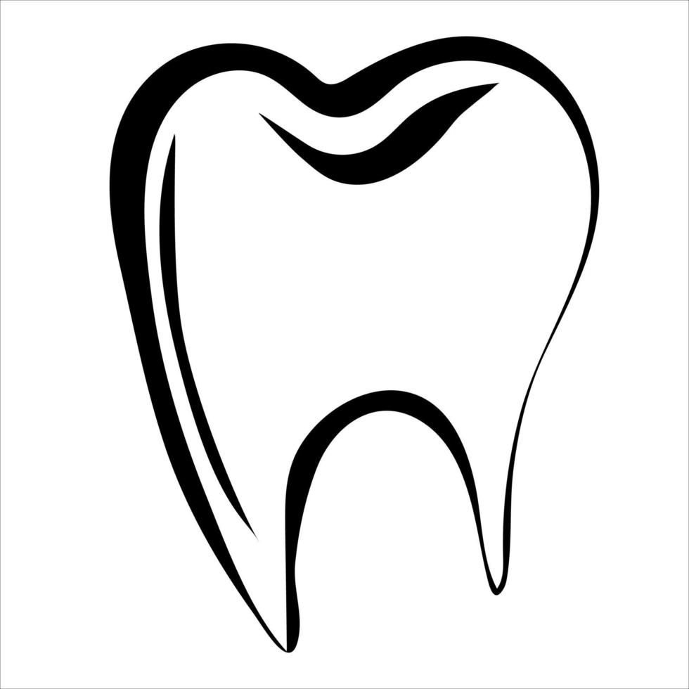 icône de la dent. illustration vectorielle vecteur