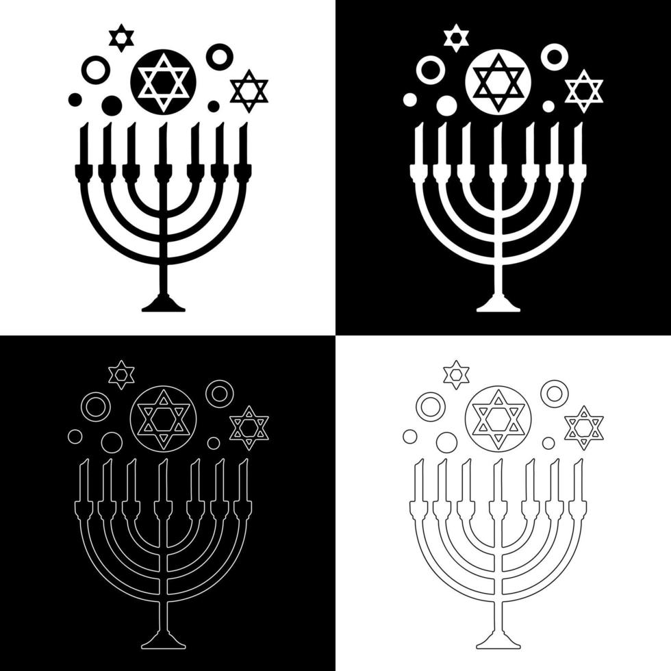 vecteur de dessin de bougies de hanukkah pour sites Web, impression et autres