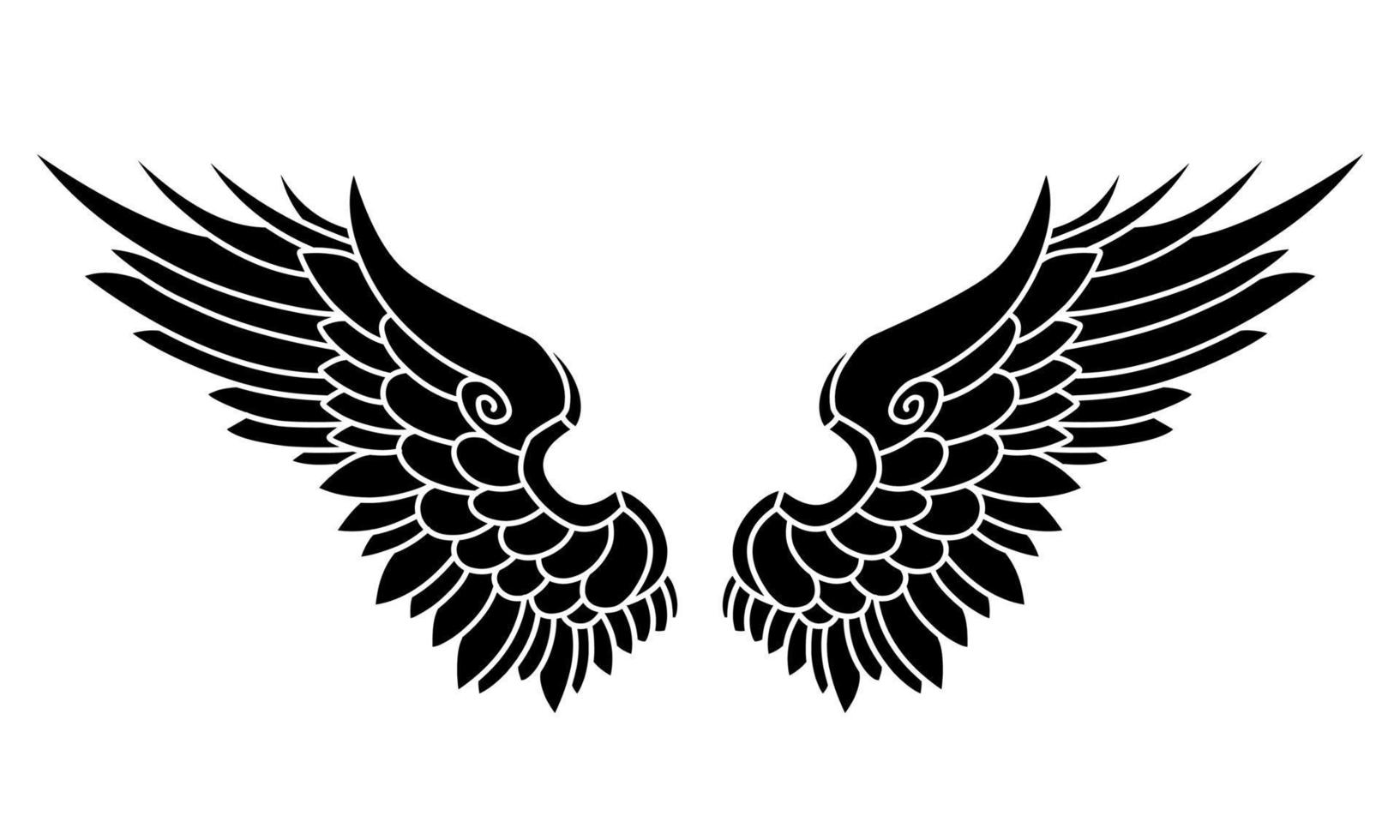 tatouage tribal ailes d'ange vecteur libre