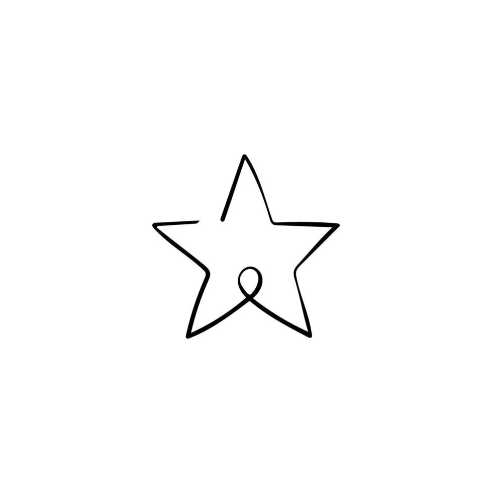 conception d'icône de style ligne étoile vecteur