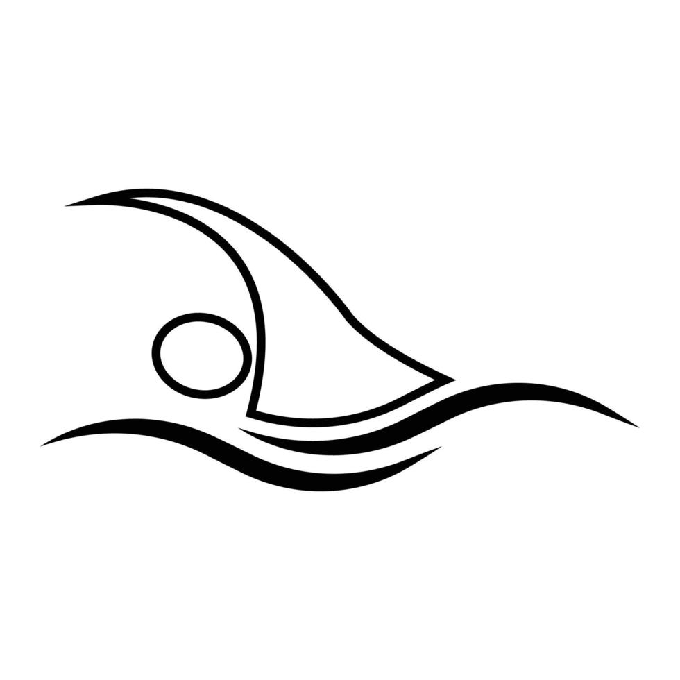 logo de sport de natation vecteur