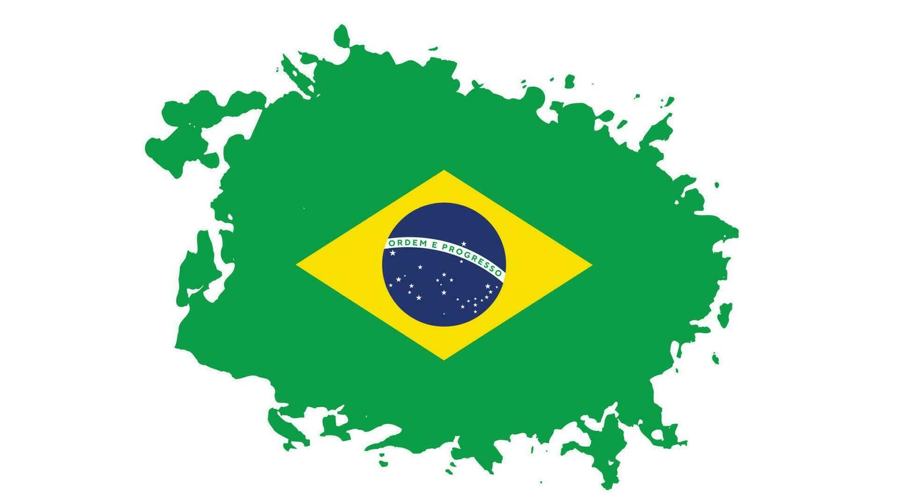 nouveau vecteur de drapeau du brésil splash vintage