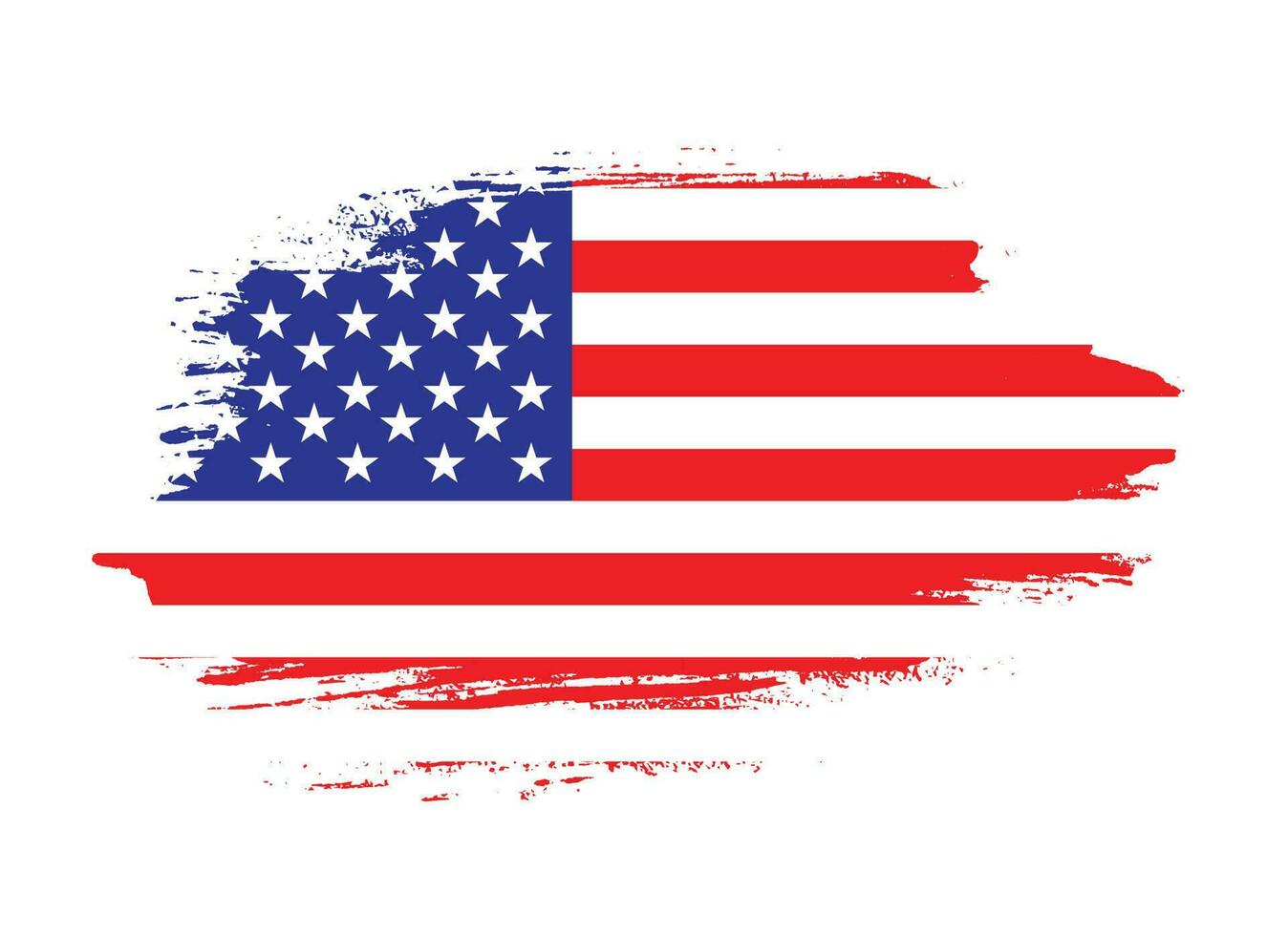 coup de pinceau à rayures vecteur drapeau usa