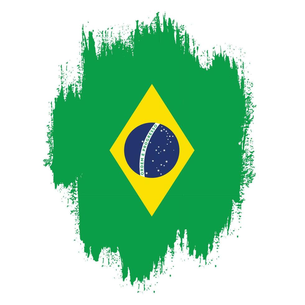 graphique brésil grunge drapeau vecteur