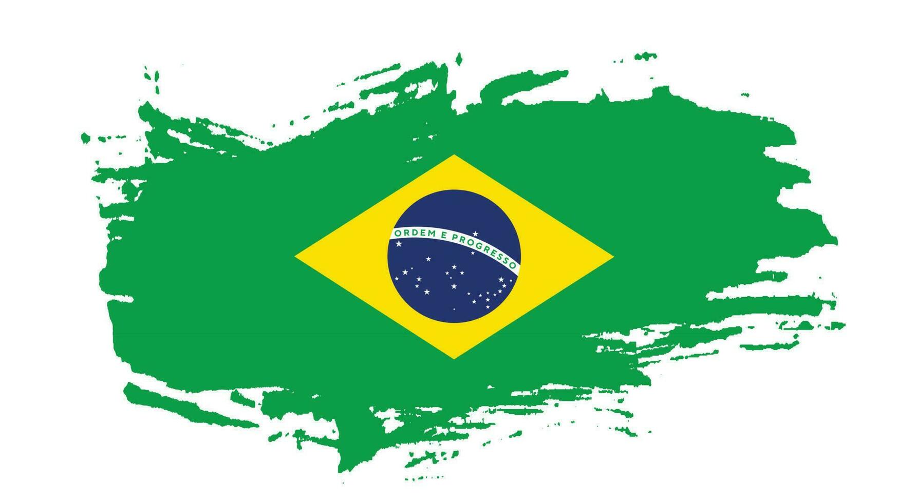 drapeau grunge du brésil délavé vecteur