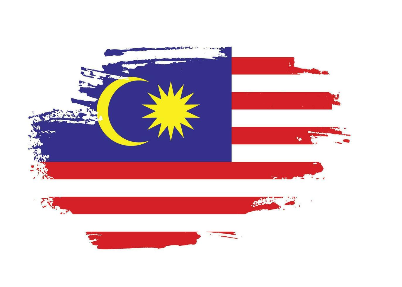 fané grunge texture malaisie vecteur de conception de drapeau professionnel