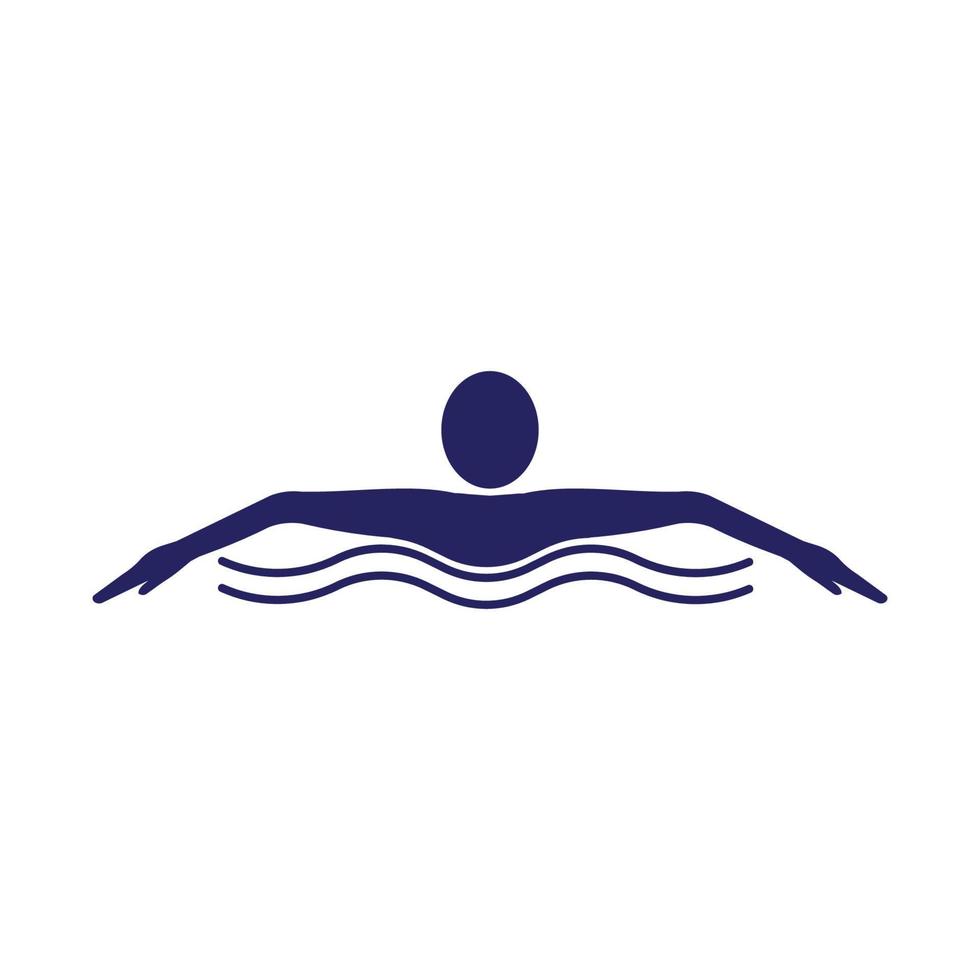 logo de sport de natation vecteur