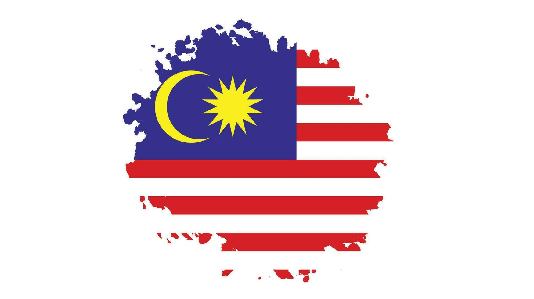 vecteur de drapeau grungy malaisie vintage