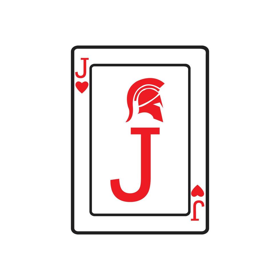conception d'illustration vectorielle de modèle d'icône de carte de casino, conception d'illustration d'icône vectorielle de carte à jouer vecteur