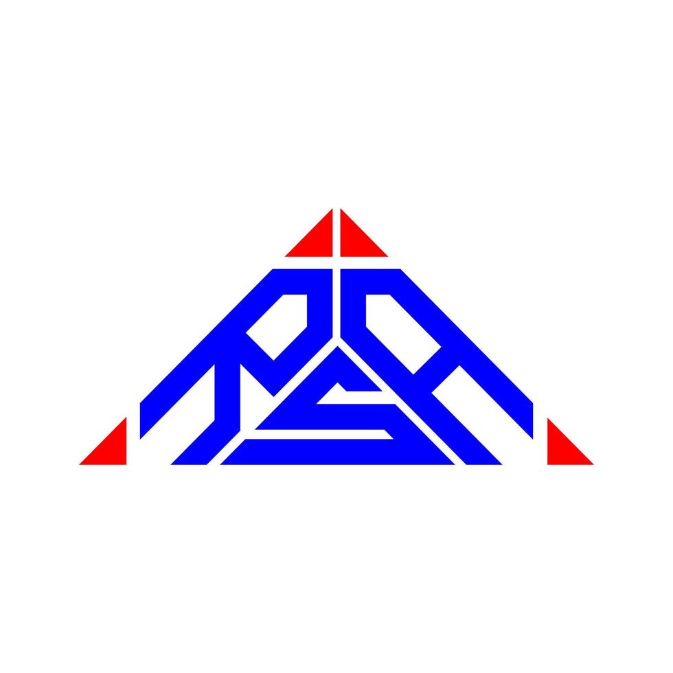 conception créative de logo de lettre rsa avec graphique vectoriel, logo rsa simple et moderne. vecteur