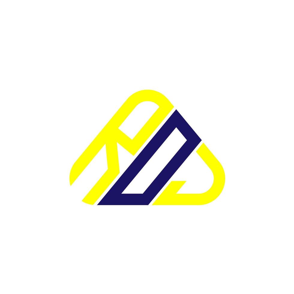 conception créative du logo de lettre roj avec graphique vectoriel, logo roj simple et moderne. vecteur