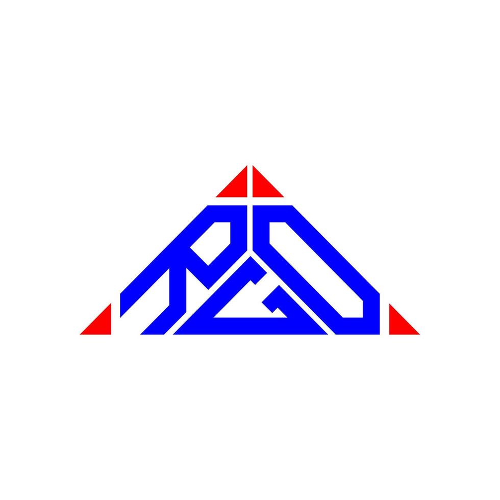 conception créative du logo de la lettre rgo avec graphique vectoriel, logo rgo simple et moderne. vecteur