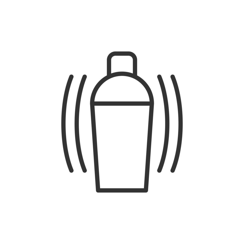 icône de cocktail shaker dans un style plat. illustration vectorielle de bouteille d'alcool sur fond blanc isolé. concept d'entreprise de boisson de bar. vecteur