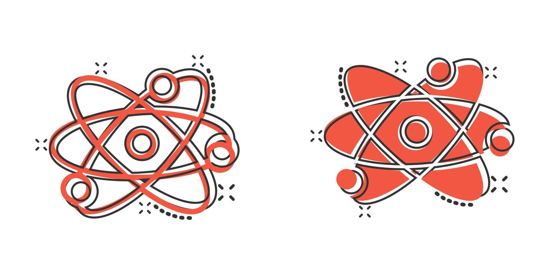 icône scientifique dans le style comique. illustration de vecteur de dessin animé de cellule d'adn sur fond blanc isolé. concept d'entreprise d'effet d'éclaboussure d'évolution de molécule.