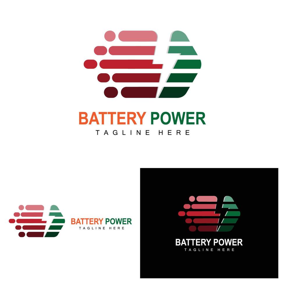 création de logo de batterie, illustration de charge de technologie, vecteur de marque d'entreprise
