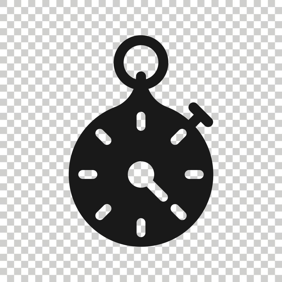 icône de l'horloge dans un style plat. regarder l'illustration vectorielle sur fond blanc isolé. concept d'entreprise de minuterie. vecteur