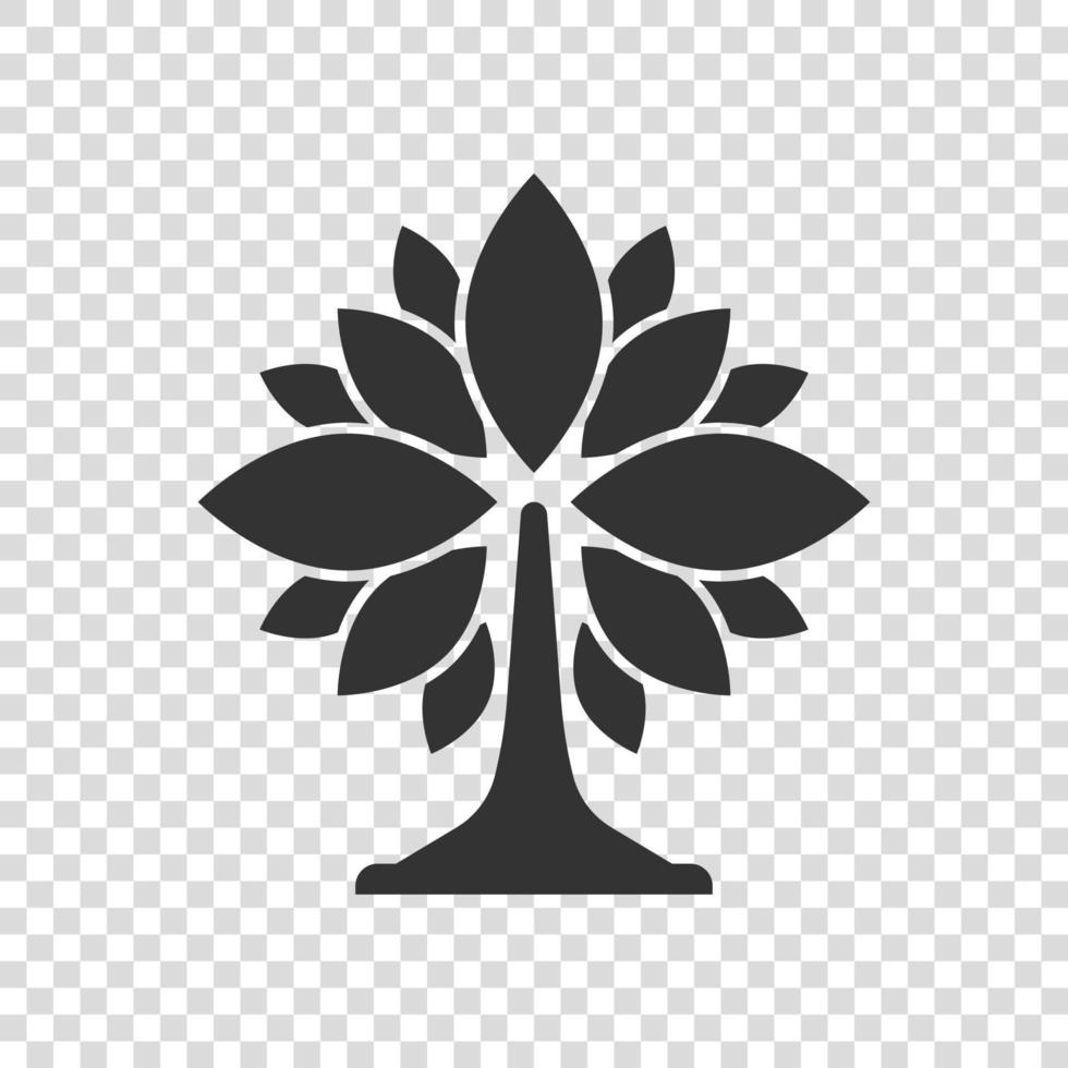 icône de feuille dans un style plat. illustration vectorielle de plante sur fond isolé blanc. concept d'entreprise de signe de fleur. vecteur