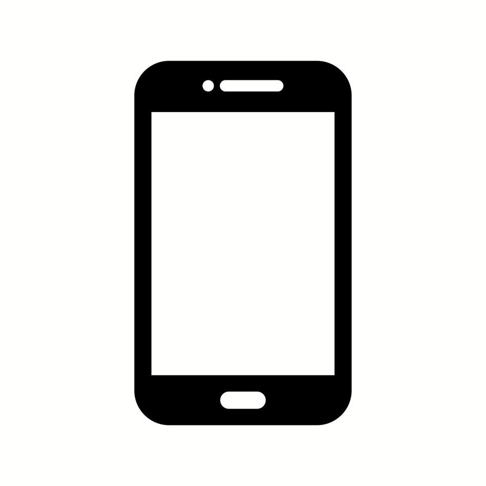 icône de glyphe de vecteur de téléphone portable unique