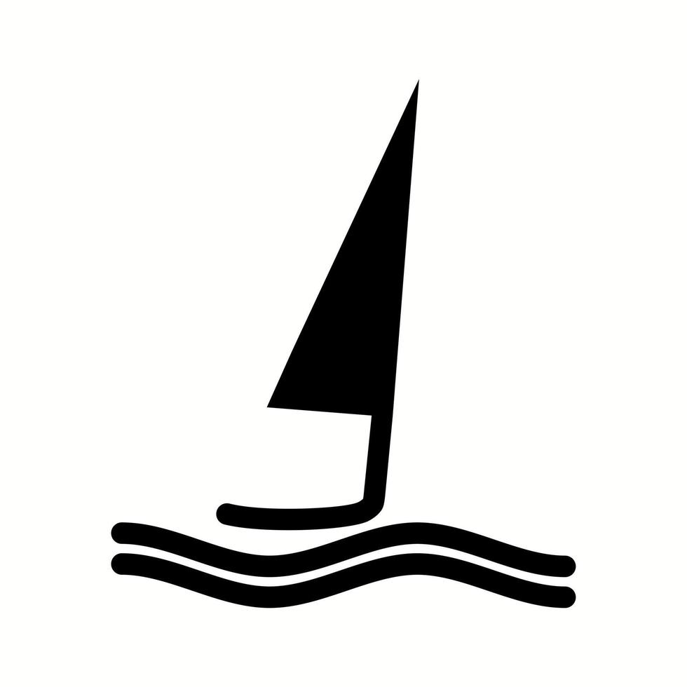 icône de glyphe de vecteur de surf unique
