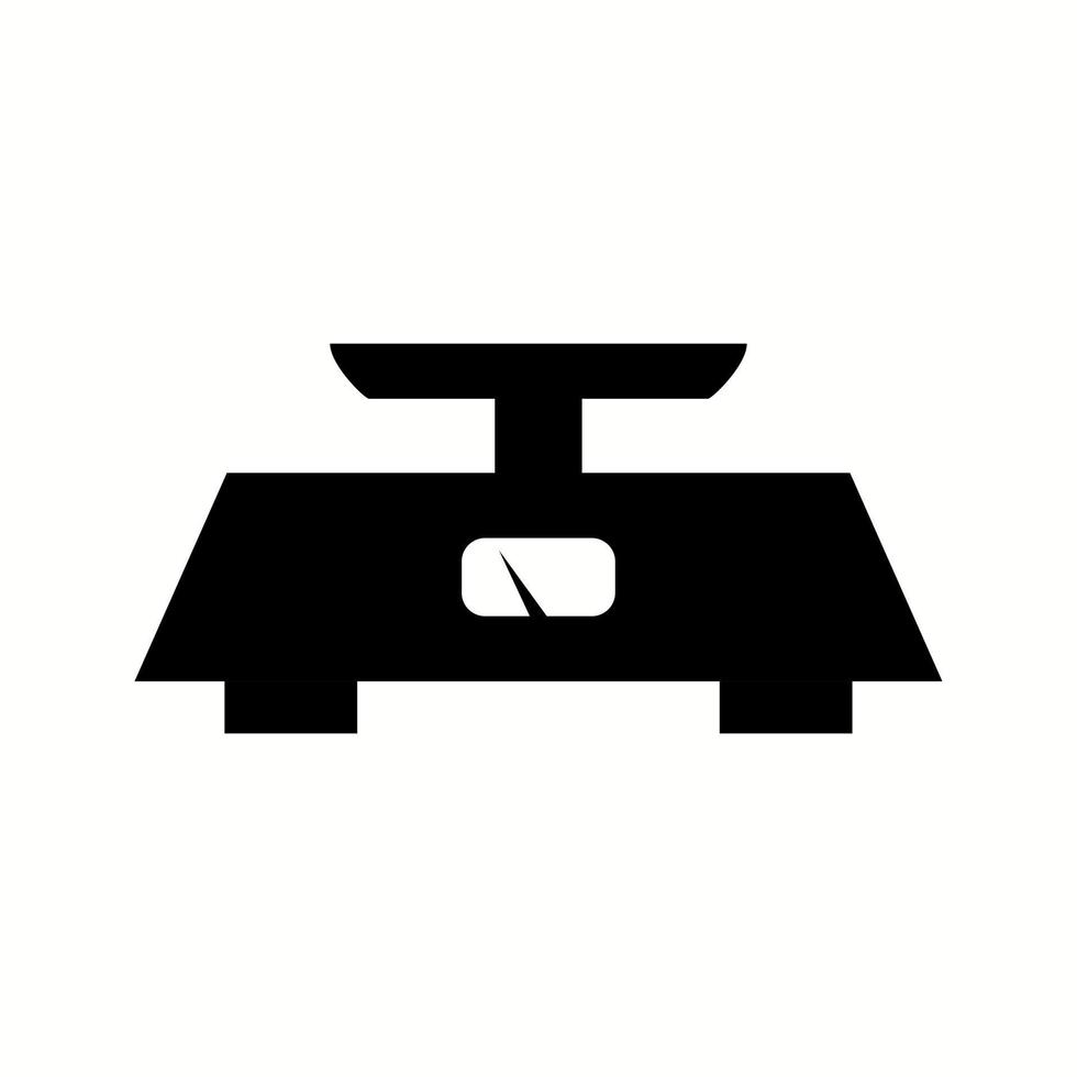 icône de glyphe de vecteur d'échelle de mesure unique