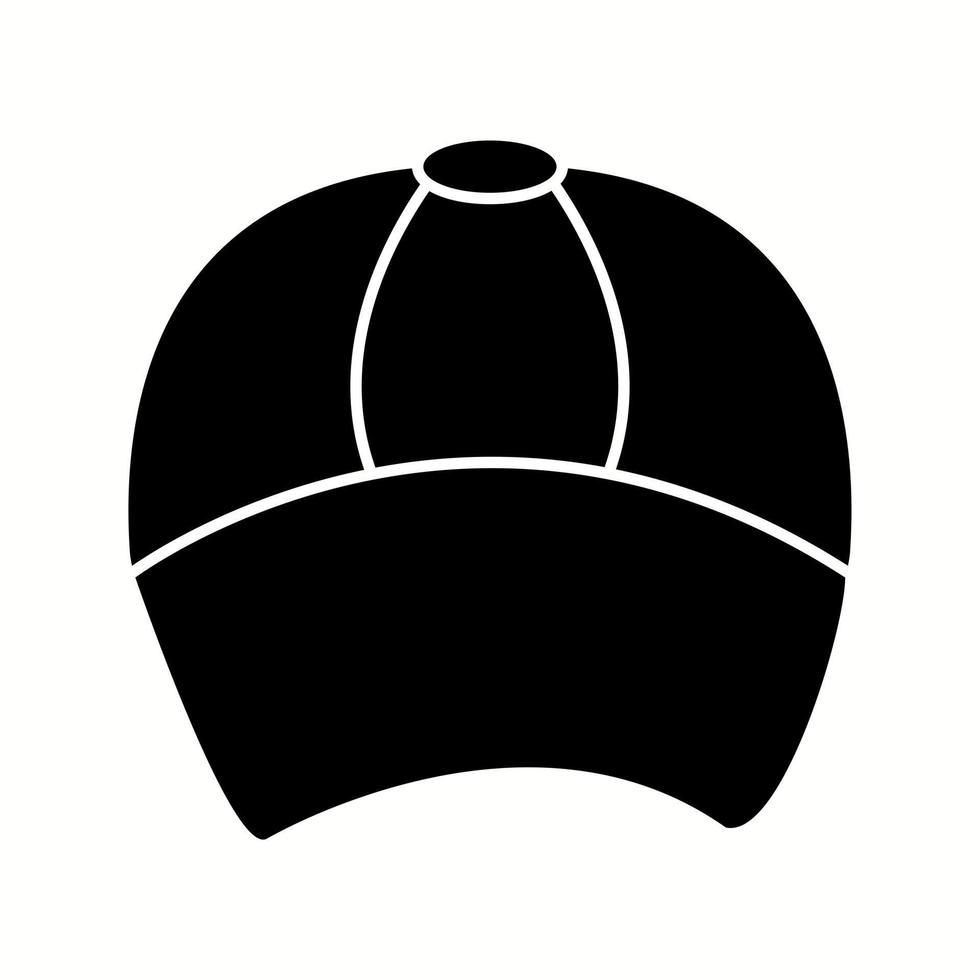 icône de glyphe de vecteur de casquette unique