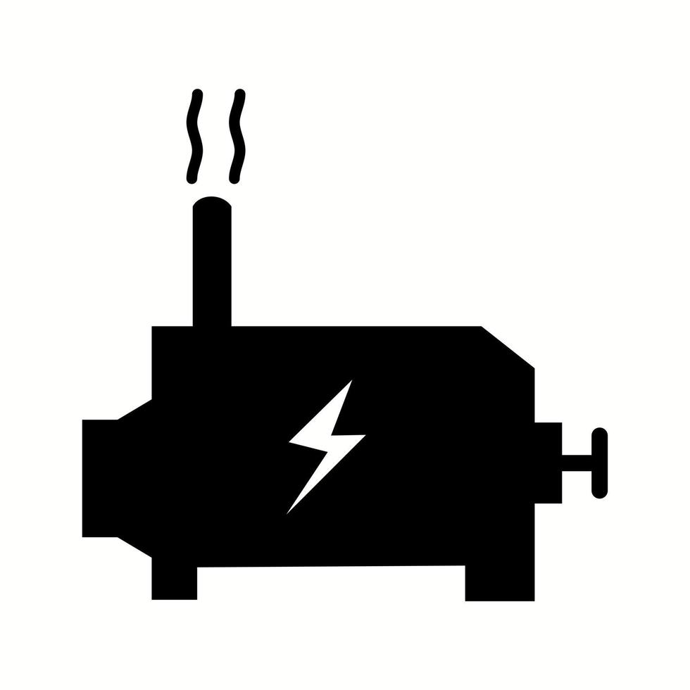 icône de glyphe de vecteur de moteur unique