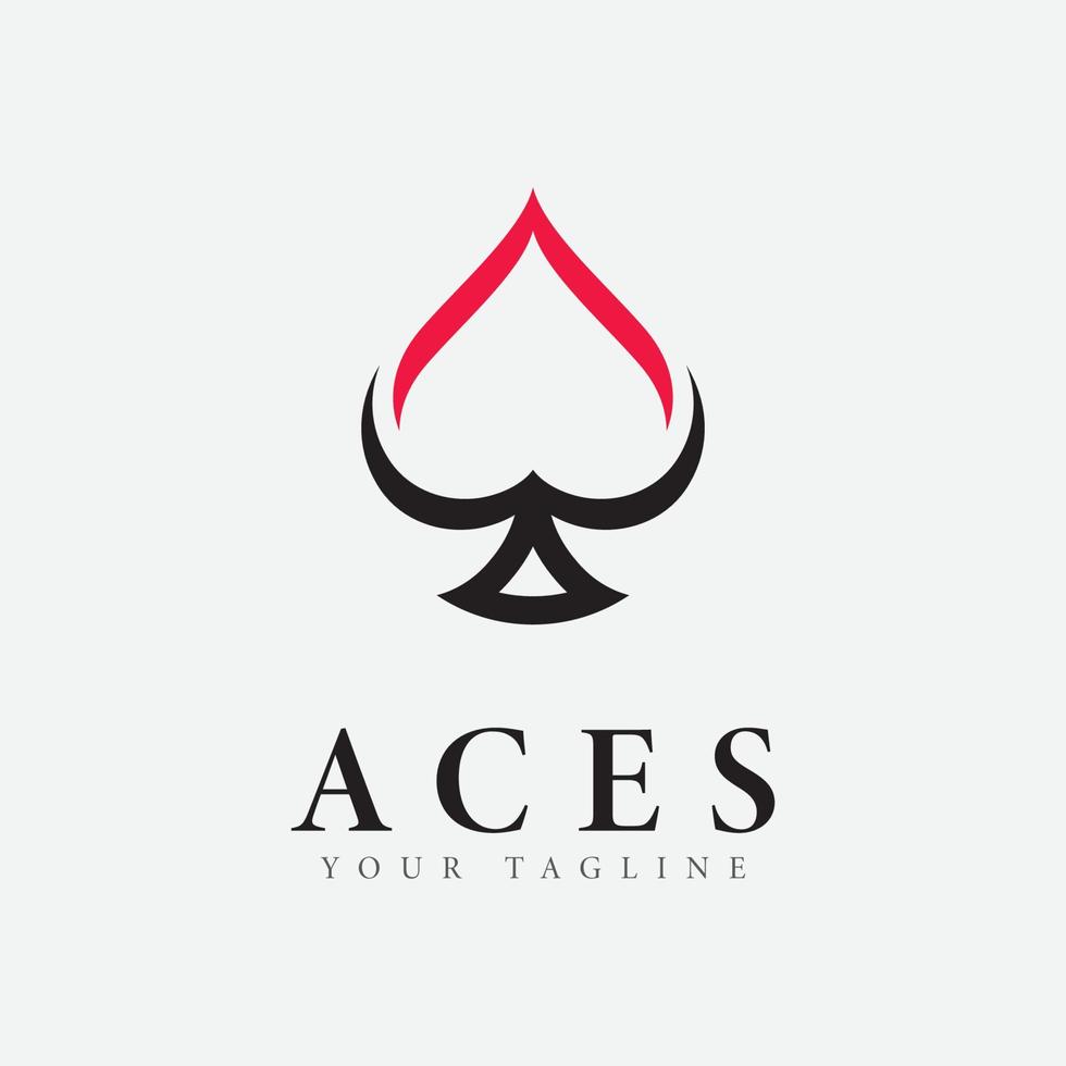 icône de vecteur de conception de logo aces