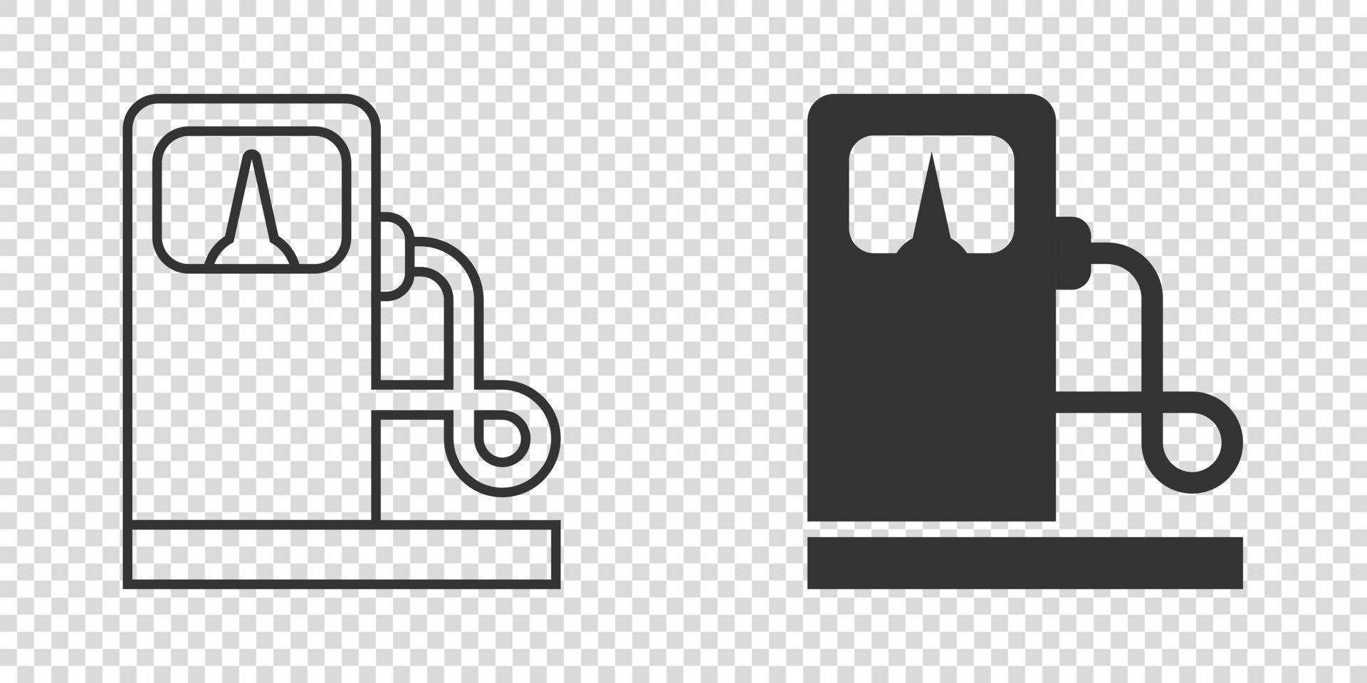 icône de la pompe à carburant dans un style plat. illustration vectorielle de signe de station-service sur fond blanc isolé. concept d'entreprise d'essence. vecteur
