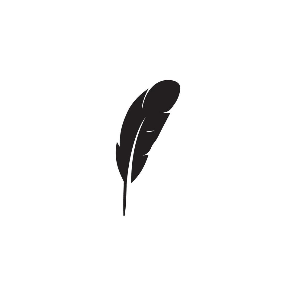 logo d'illustration de plumes vecteur