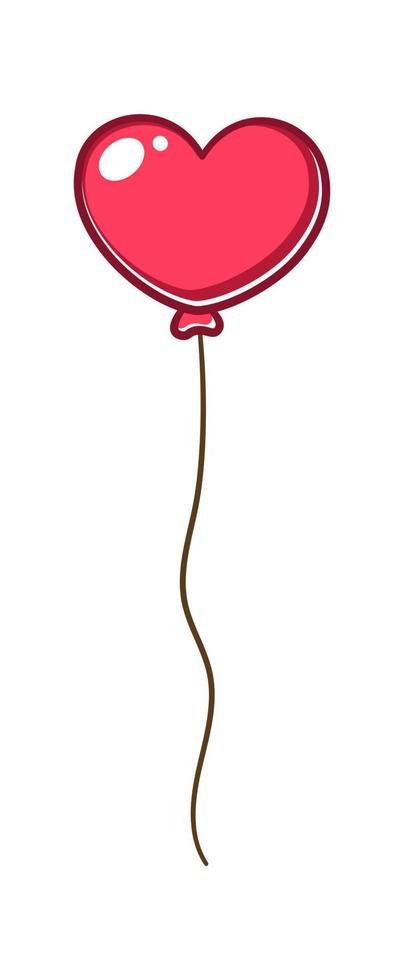 coeur forme ballon dessin animé illustration vectorielle clipart vecteur