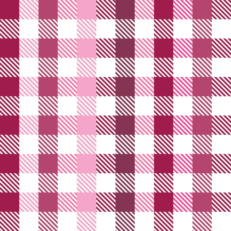 fond à carreaux de couleurs roses de la Saint-Valentin, fond à carreaux en tissu à motif sans couture à texture plaid, fond à carreaux vichy vecteur