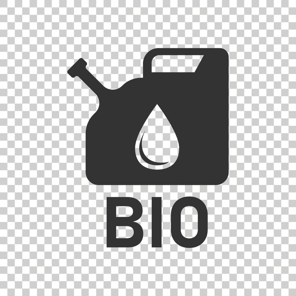 icône de bidon d'essence dans un style plat. essence peut illustration vectorielle sur fond blanc isolé. concept d'entreprise de signe de conteneur de carburant. vecteur