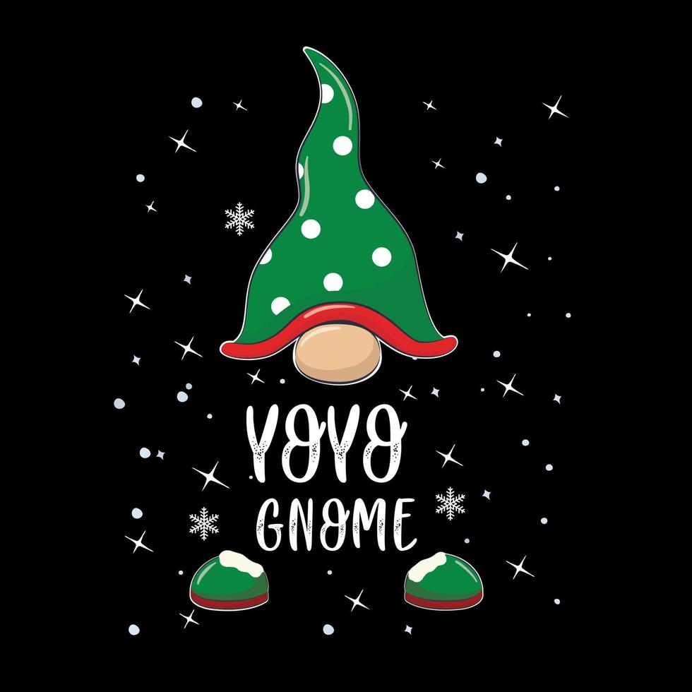 yoyo gnome, conception de vecteur de gnomes de noël