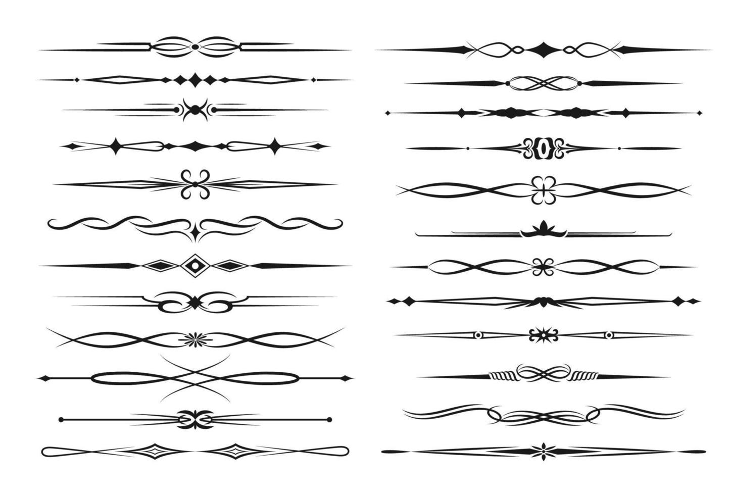 bordures de cadre et séparateurs de texte vecteur monochrome