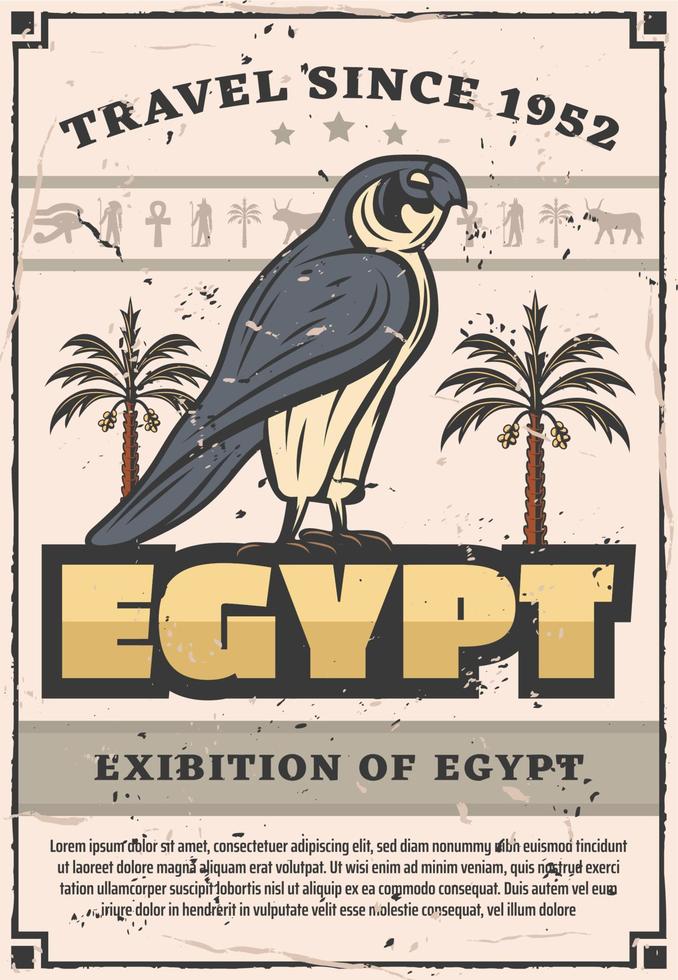 oiseau faucon horus, egypte ancienne vecteur