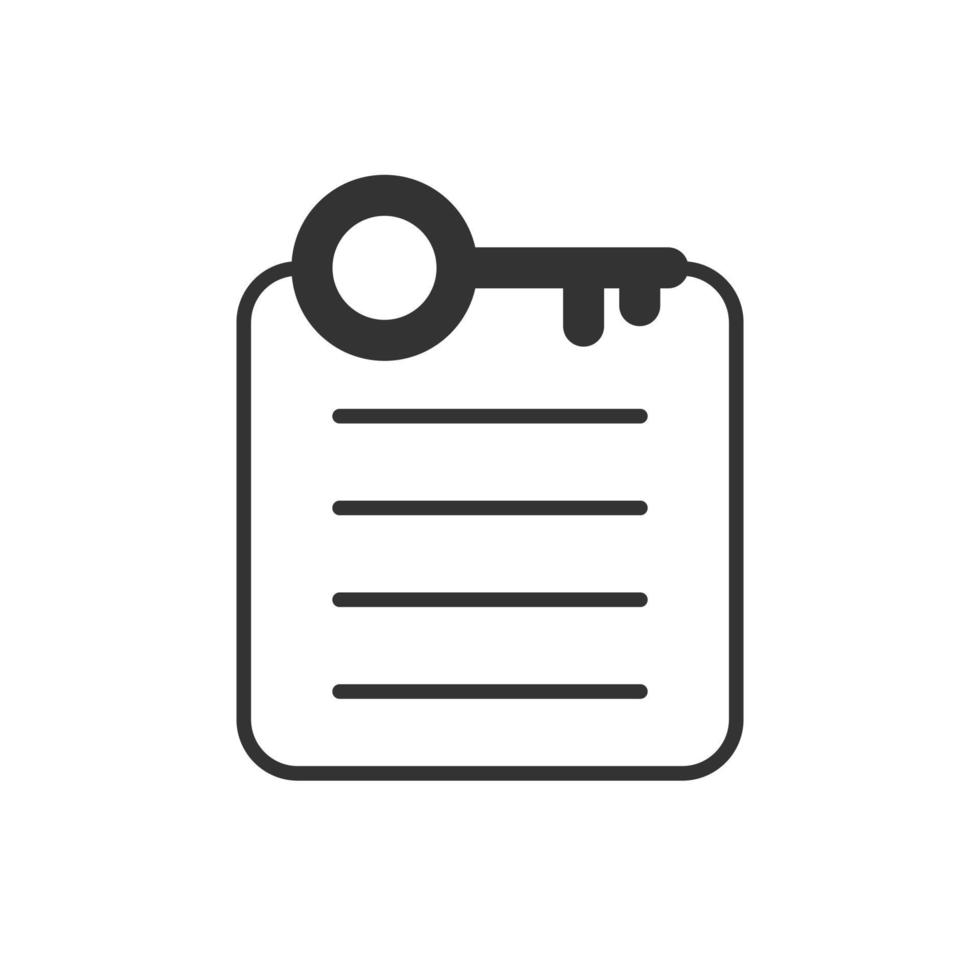 icône de compte de mot de passe dans un style plat. illustration vectorielle de mot-clé sur fond blanc isolé. concept d'entreprise de combinaison de clés. vecteur