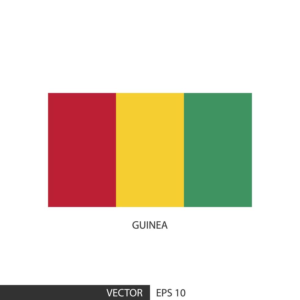 drapeau carré de Guinée sur fond blanc et spécifiez est le vecteur eps10.