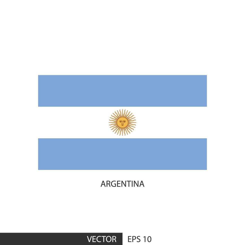 drapeau carré argentine sur fond blanc et spécifier est le vecteur eps10.