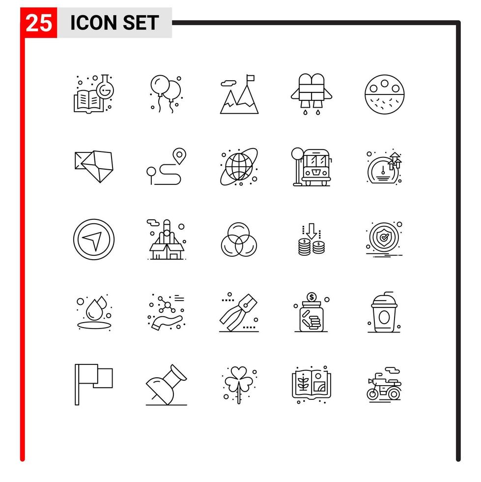 concept de 25 lignes pour les sites Web mobiles et les applications éléments de conception vectoriels modifiables de jetpack de calcium d'affaires minérales de force vecteur