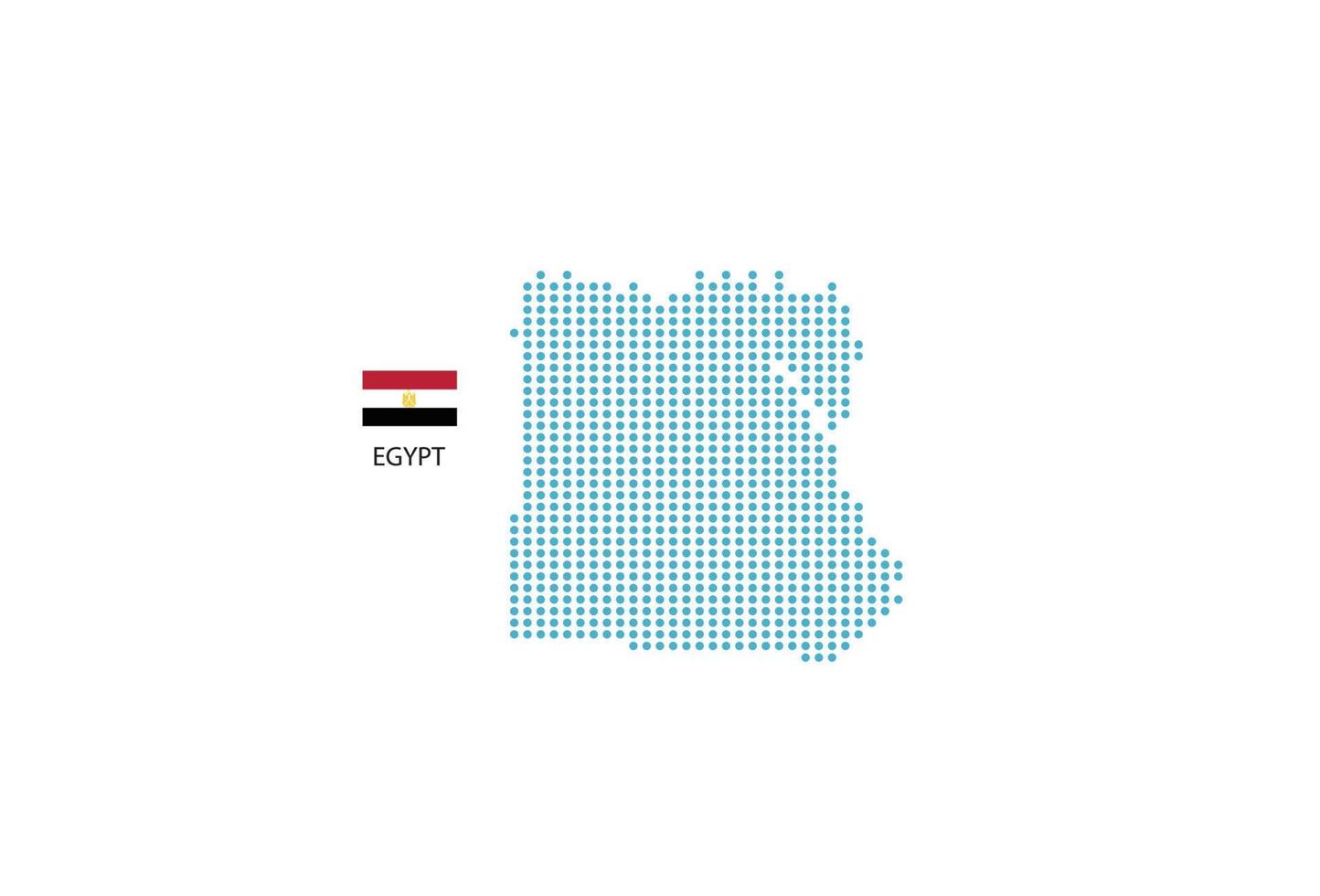 cercle bleu de conception de carte de l'égypte, fond blanc avec le drapeau de l'égypte. vecteur