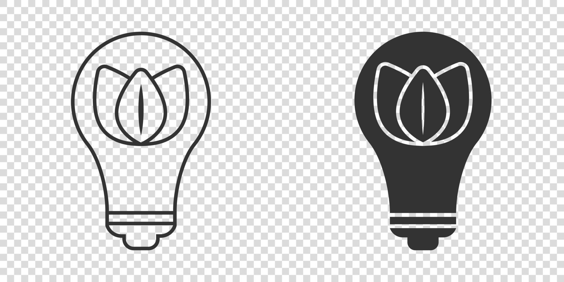 icône d'ampoule dans un style plat. illustration vectorielle ampoule sur fond blanc isolé. concept d'entreprise de signe de lampe à énergie. vecteur