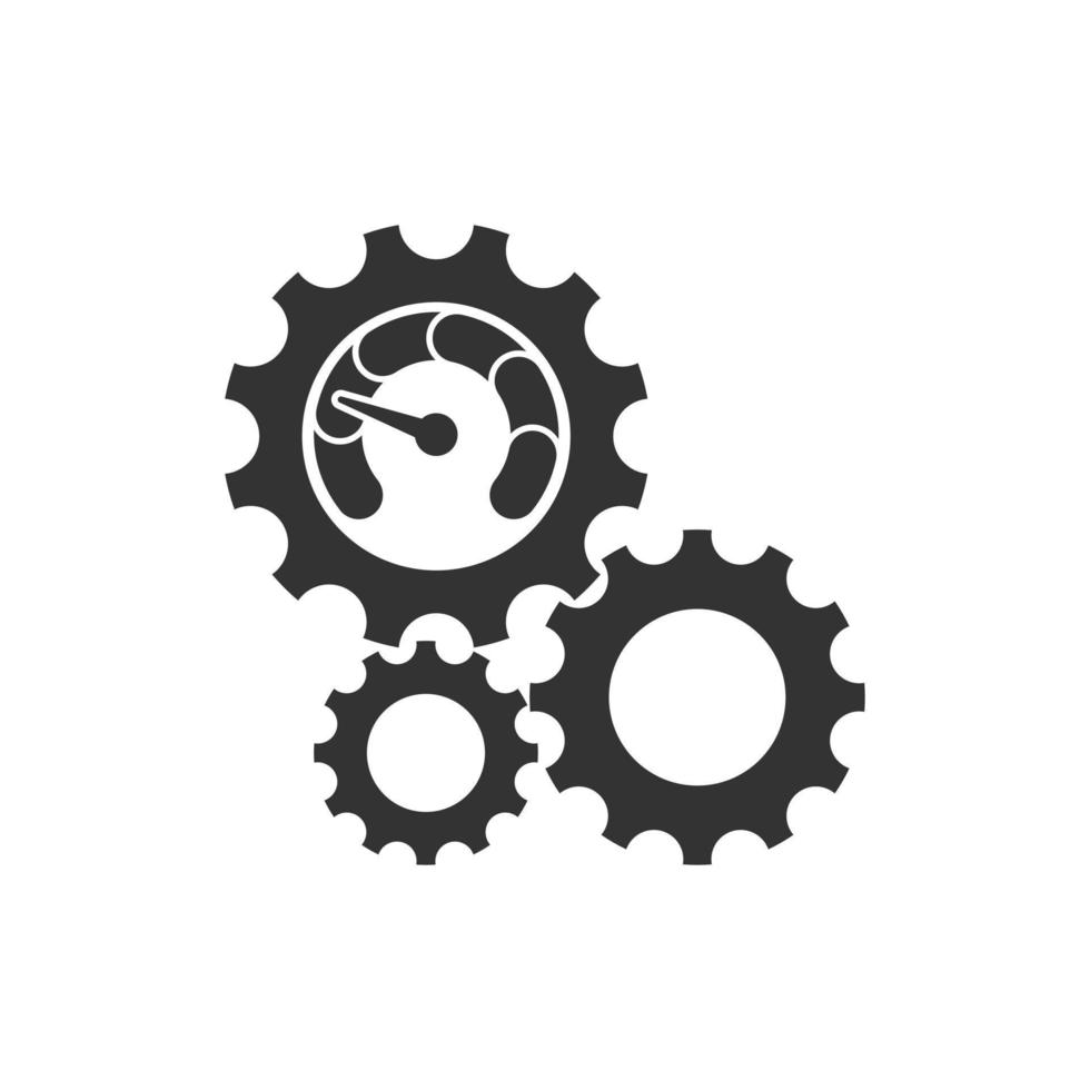 icône de productivité dans un style plat. illustration vectorielle de stratégie de processus sur fond isolé. concept d'entreprise de signe d'analyse de référencement. vecteur