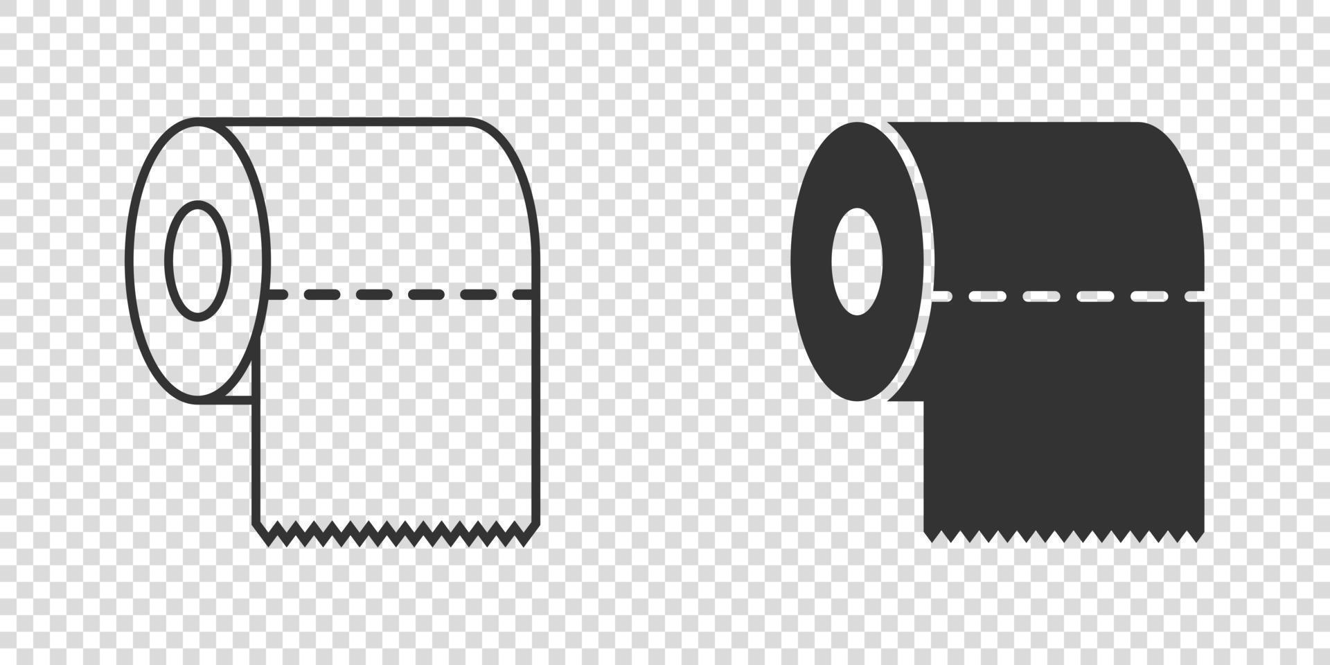 icône de papier toilette dans un style plat. illustration vectorielle propre sur fond isolé. concept d'entreprise de signe de toilettes wc. vecteur
