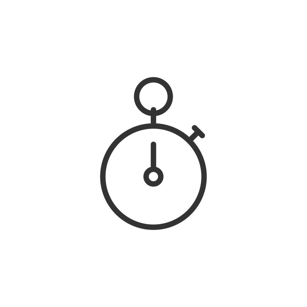 icône de l'horloge dans un style plat. regarder l'illustration vectorielle sur fond blanc isolé. concept d'entreprise de minuterie. vecteur