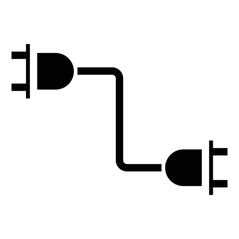 icône solide de câble vecteur