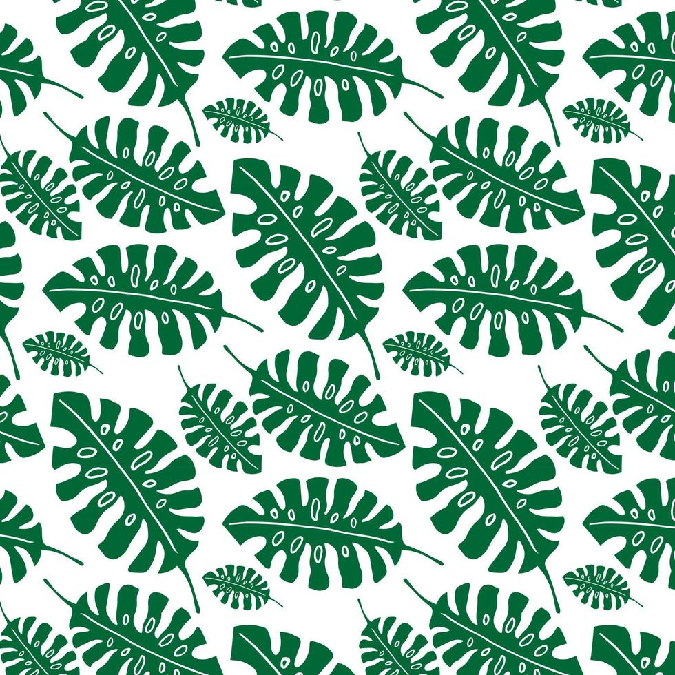 banane tropicale exotique, motif de feuilles de fougère sur fond blanc. le vecteur de la jungle laisse le papier peint.