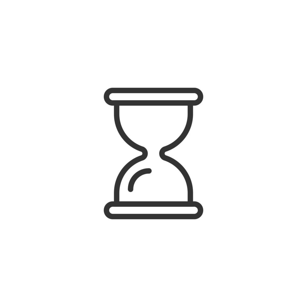 icône de sablier dans un style plat. illustration vectorielle de sablier sur fond blanc isolé. concept d'entreprise d'horloge. vecteur
