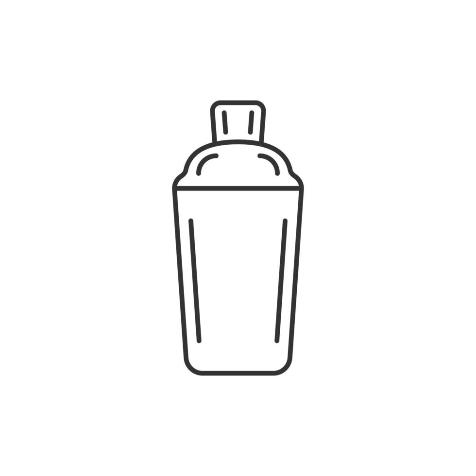icône de cocktail shaker dans un style plat. illustration vectorielle de bouteille d'alcool sur fond blanc isolé. concept d'entreprise de boisson de bar. vecteur