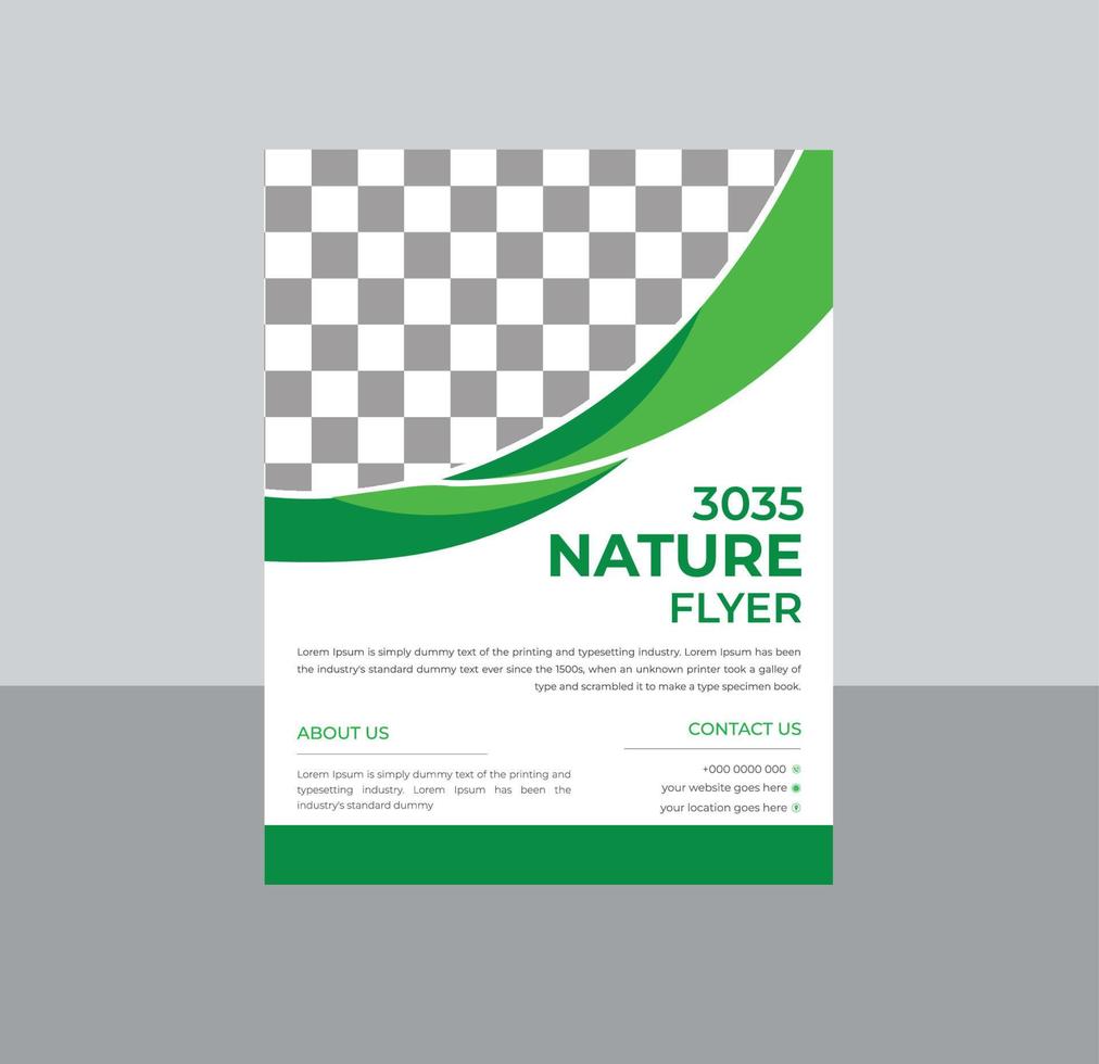 protéger le modèle de flyer nature mondiale vecteur